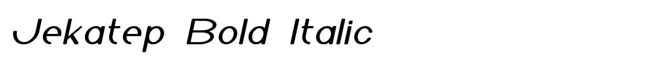 Jekatep Bold Italic